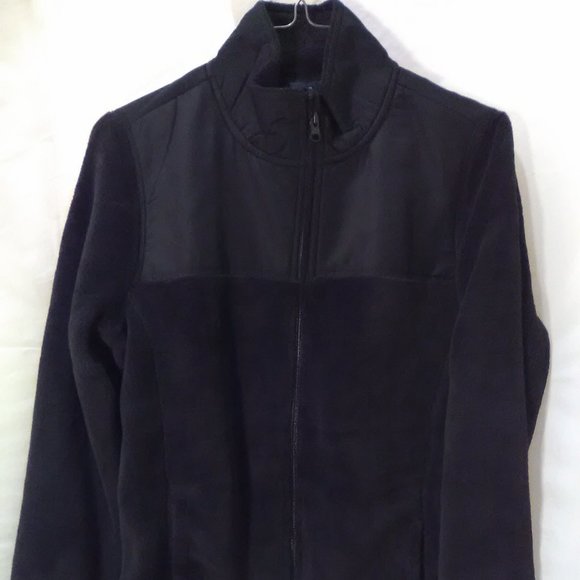 Emily B Ladies Long Sleeve Teddy Bear Fleece Jacket Color Black Size Small - Picture 1 of 5